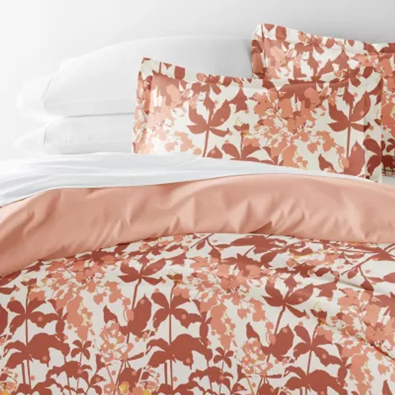 Casual Comfort Boho Flower Patterned Reversible Duvet Cover Set