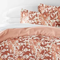 Casual Comfort Boho Flower Patterned Reversible Duvet Cover Set
