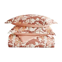 Casual Comfort Boho Flower Patterned Reversible Duvet Cover Set