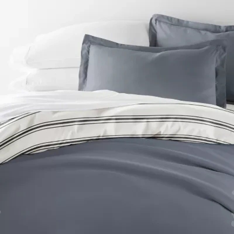Casual Comfort Desert Stripe Patterned Reversible Duvet Cover Set
