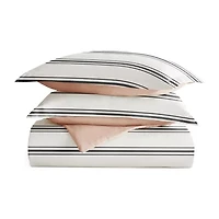 Casual Comfort Desert Stripe Patterned Reversible Duvet Cover Set