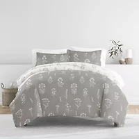 Casual Comfort Botany Floral Patterned Reversible Duvet Cover Set