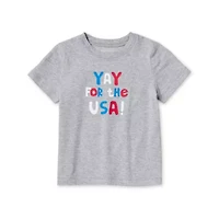 Okie Dokie Toddler & Little Boys Crew Neck Short Sleeve Regular Fit Graphic T-Shirt