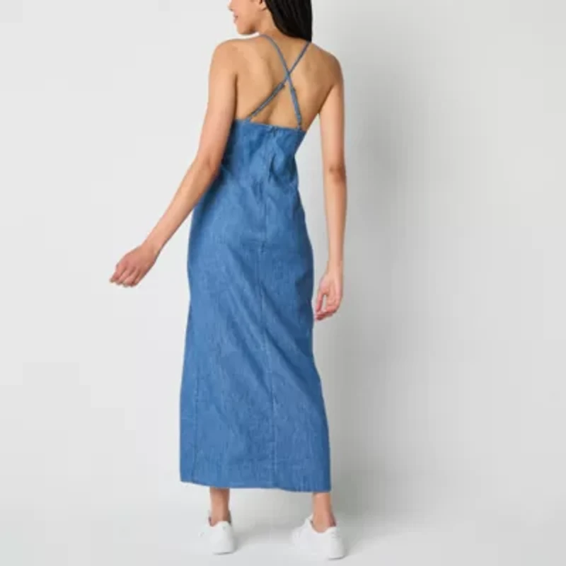 Arizona Womens Sleeveless Juniors Slip Dress