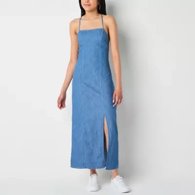 Arizona Womens Sleeveless Slip Dress Juniors