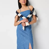 Arizona Womens Sleeveless Juniors Slip Dress
