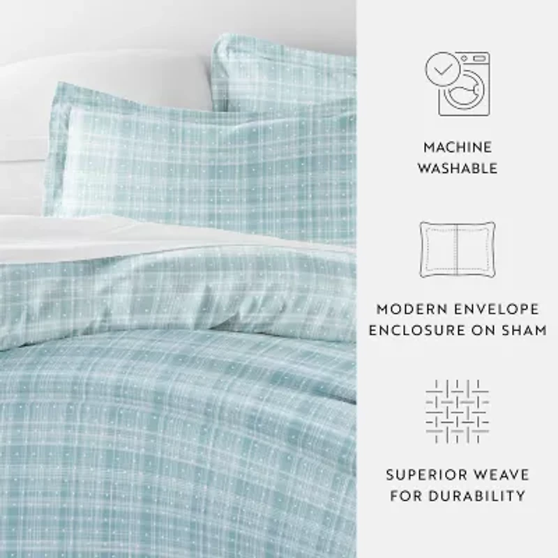 Casual Comfort Premium Ultra Soft Polka Dot Pattern Duvet Cover Set