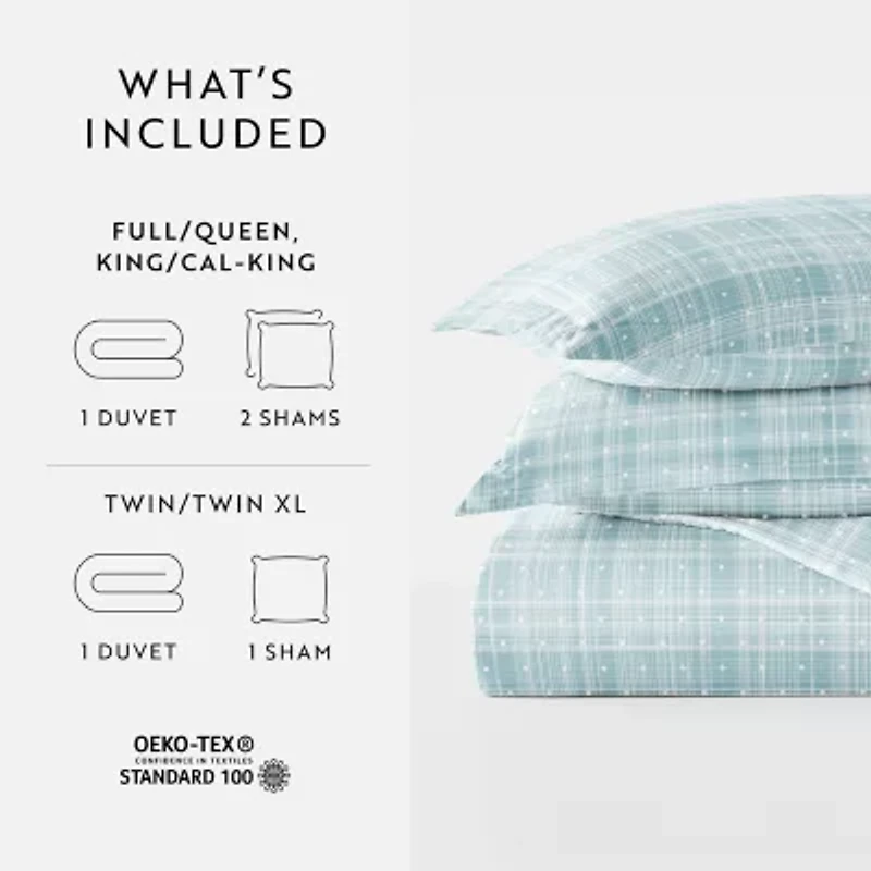 Casual Comfort Premium Ultra Soft Polka Dot Pattern Duvet Cover Set