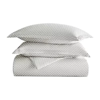 Casual Comfort Premium Ultra Soft Quatrefoil Pattern Duvet Cover Set