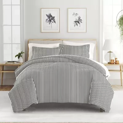Casual Comfort Premium Ultra Soft Ribbon Pattern Duvet Cover Set