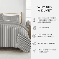 Casual Comfort Premium Ultra Soft Ribbon Pattern Duvet Cover Set