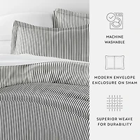 Casual Comfort Premium Ultra Soft Ribbon Pattern Duvet Cover Set