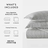 Casual Comfort Premium Ultra Soft Ribbon Pattern Duvet Cover Set