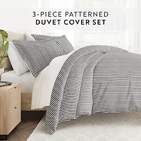 Casual Comfort Premium Ultra Soft Ribbon Pattern Duvet Cover Set