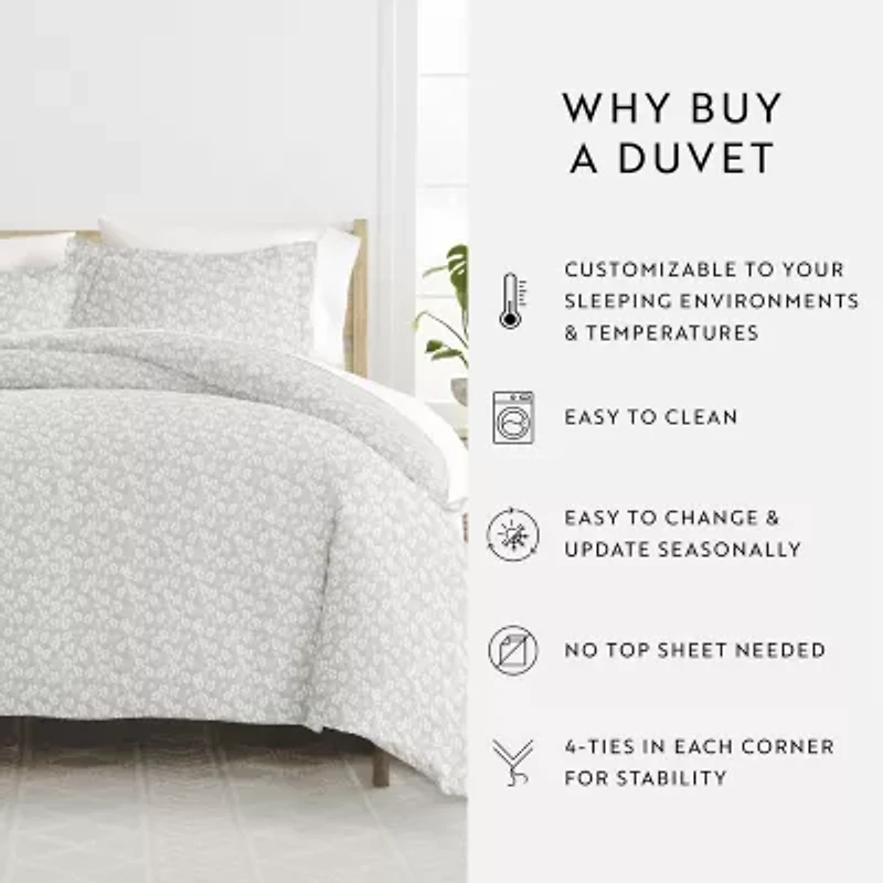 Casual Comfort Premium Ultra Soft Wheatfield Pattern Duvet Cover Set