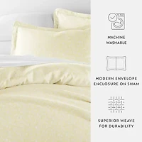 Casual Comfort Premium Ultra Soft Wheatfield Pattern Duvet Cover Set