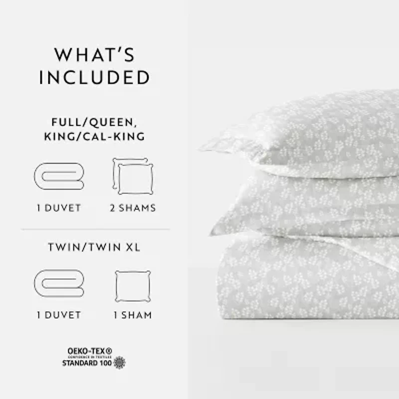 Casual Comfort Premium Ultra Soft Wheatfield Pattern Duvet Cover Set