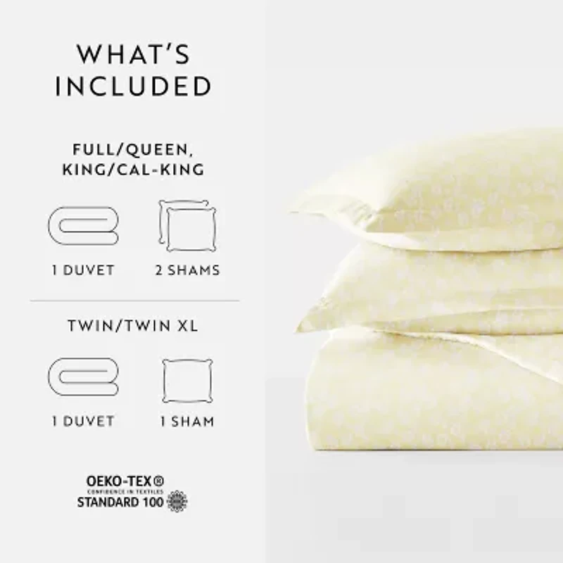 Casual Comfort Premium Ultra Soft Wheatfield Pattern Duvet Cover Set