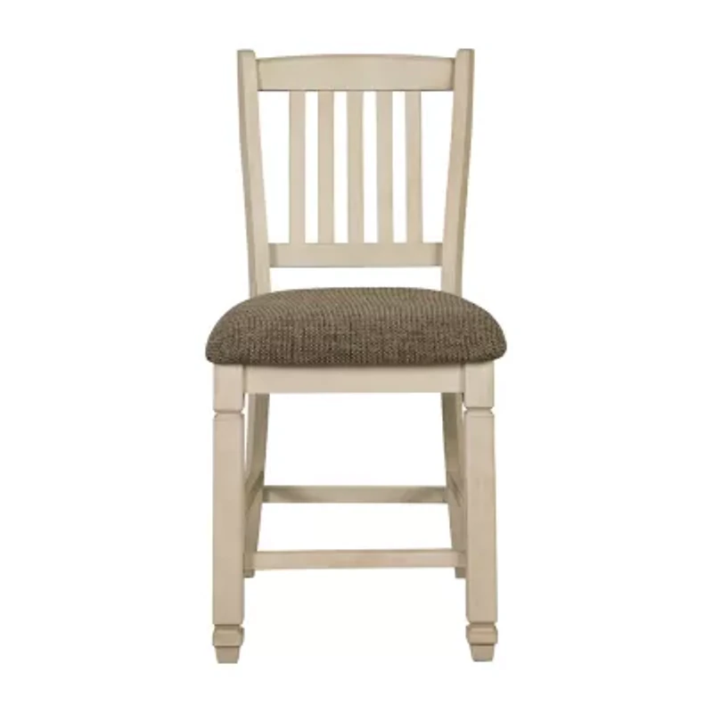 Signature Design by Ashley® Roanoke Set of 2 Upholstered Counter Height Stools