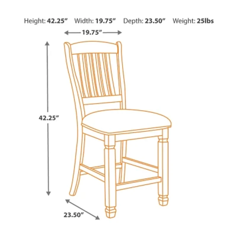 Signature Design by Ashley® Roanoke Set of 2 Upholstered Counter Height Stools