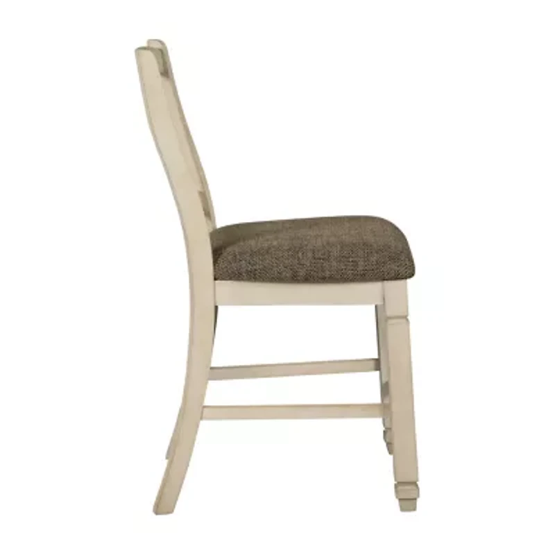 Signature Design by Ashley® Roanoke Set of 2 Upholstered Counter Height Stools