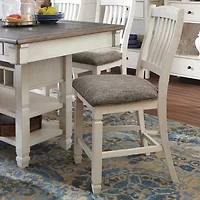 Signature Design by Ashley® Roanoke Set of 2 Upholstered Counter Height Stools