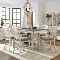 Signature Design by Ashley® Roanoke Set of 2 Upholstered Counter Height Stools