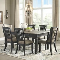 Signature Design by Ashley® Set of 2 Hilton Slatted-Back Upholstered Dining Side Chairs