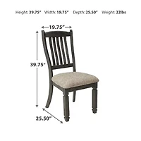 Signature Design by Ashley® Set of 2 Hilton Slatted-Back Upholstered Dining Side Chairs