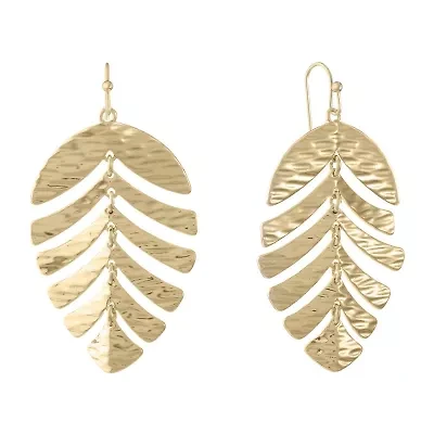 Liz Claiborne Gold Tone Womens Drop Earrings