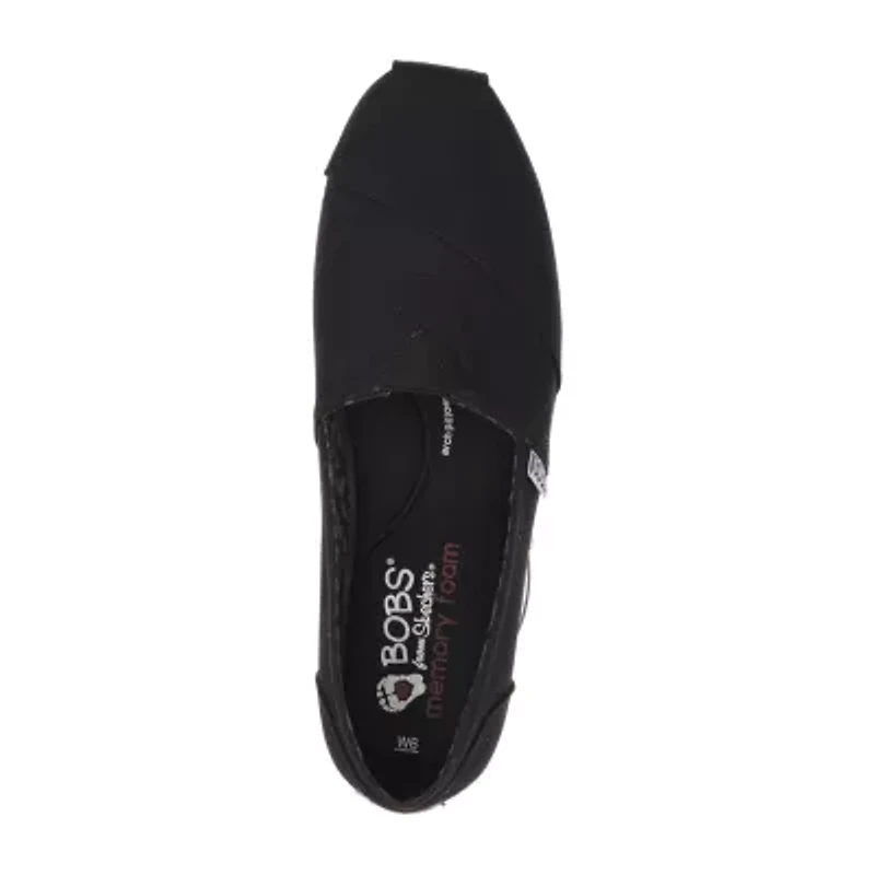 Skechers Bobs Plush Peace And Love Womens Closed Toe Slip-On Shoe