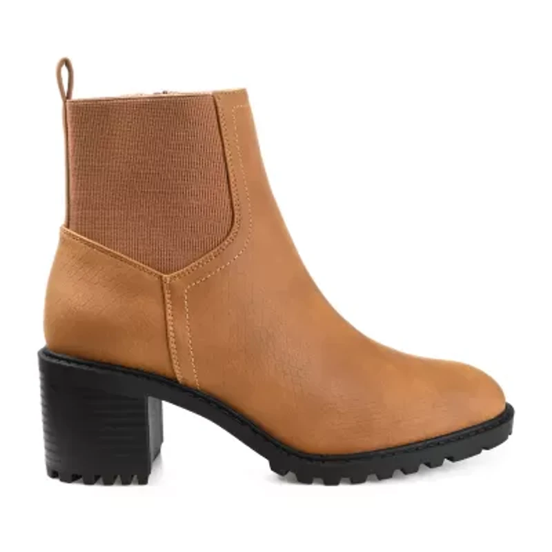 Journee Collection Womens Hallie Stacked Heel Booties