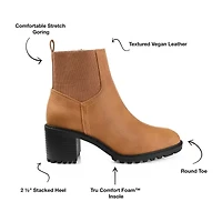 Journee Collection Womens Hallie Stacked Heel Booties