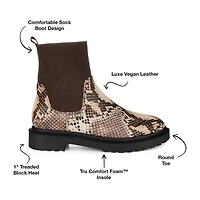 Journee Collection Womens Sabriel Block Heel Booties