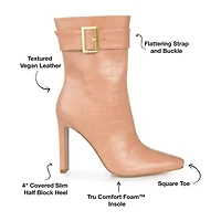 Journee Collection Womens Elanie Block Heel Booties
