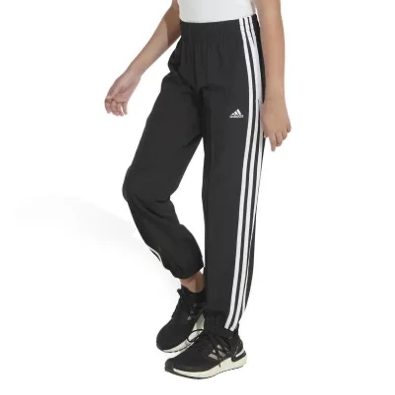 adidas Big Kid Girls Mid Rise Cuffed Drawstring Pant