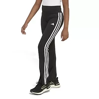 adidas Big Kid Girls Comfort Waistband Cuffed Mid Rise Regular Fit Flat Front Pant