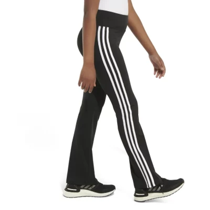 adidas Big Kid Girls Comfort Waistband Cuffed Mid Rise Regular Fit Flat Front Pant