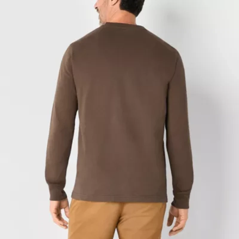 St. John's Bay Sueded Jersey Mens Crew Neck Long Sleeve T-Shirt