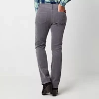St. John's Bay Secretly Slender Womens Mid Rise Straight Corduroy Pant