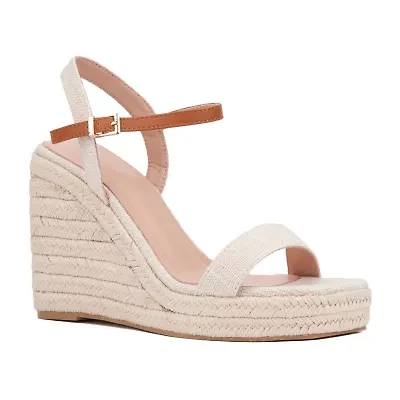New York & Company Womens Unita Wedge Sandals