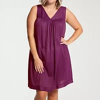 Exquisite Form Womens V Neck Sleeveless Plus Nightgown