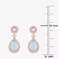 Womens Gemstone 14K Gold Over Silver Pear Drop Earrings