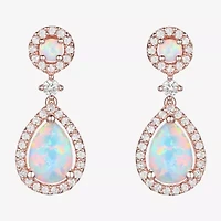 Womens Gemstone 14K Gold Over Silver Pear Drop Earrings