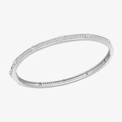 Diamonart Womens Cubic Zirconia Sterling Silver Bangle Bracelet
