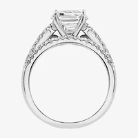 Diamonart Womens Cubic Zirconia Sterling Silver Side Stone -Stone Bridal Set