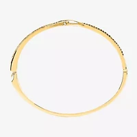 Sparkle Allure Womens Cubic Zirconia 14K Gold Over Brass Infinity Bangle Bracelet