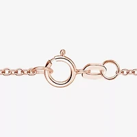Womens Lab Created White Opal 14K Rose Gold Over Silver Pear 18 Inch Pendant Necklace