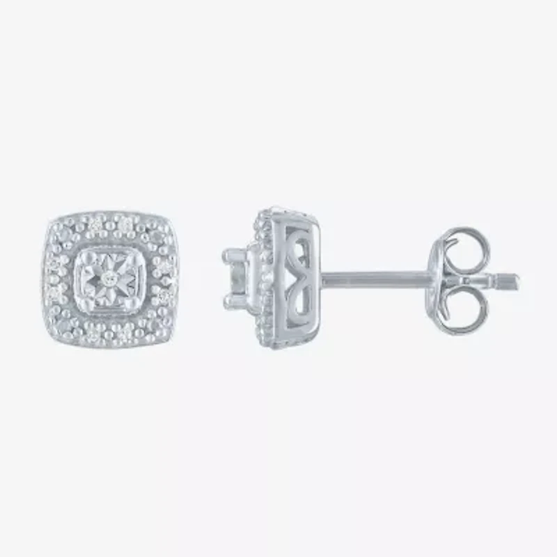 Yes, Please!, (G-H,Si2-I1) Womens 1/10 CT. T.W. Lab Grown White Diamond Sterling Silver 2-pc. Jewelry Set