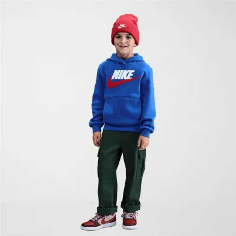 Nike Club Big Kid Unisex Long Sleeve Fleece Active Hoodie
